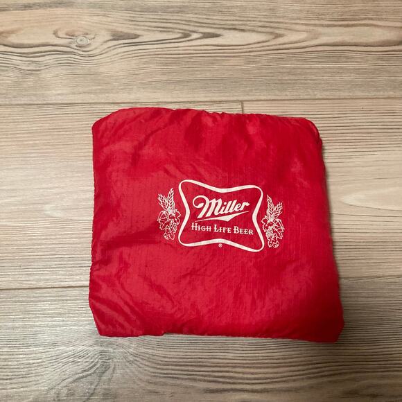 Miller High Life Beer pull over lightweight jacket vintage 80s hooded - Picture 7 of 7